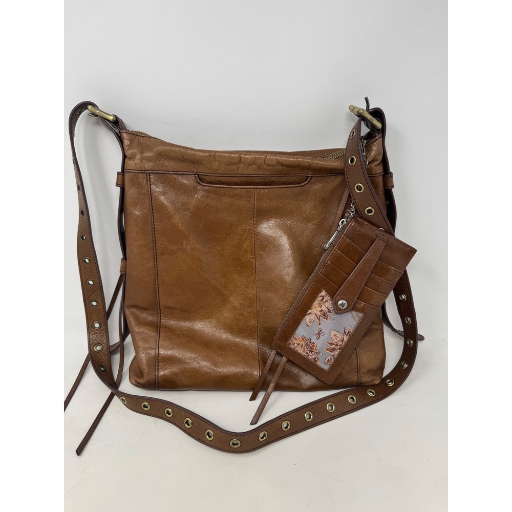 Hobo International Brown Leather Crossbody Bag with‎ Detachable Wristlet Wallet
